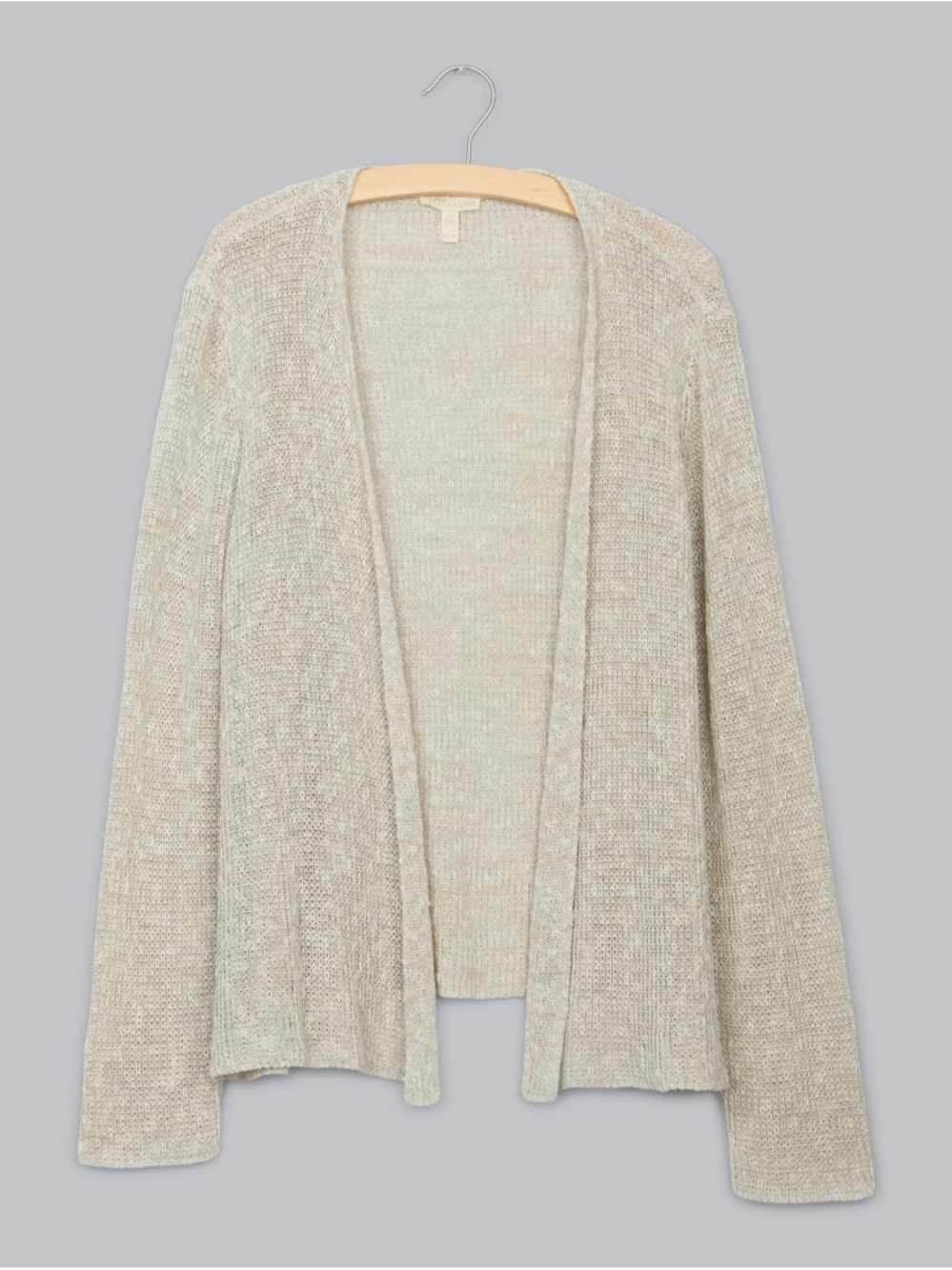 Eileen Fisher Organic Melange Linen Grain Knit Cardigan- PM